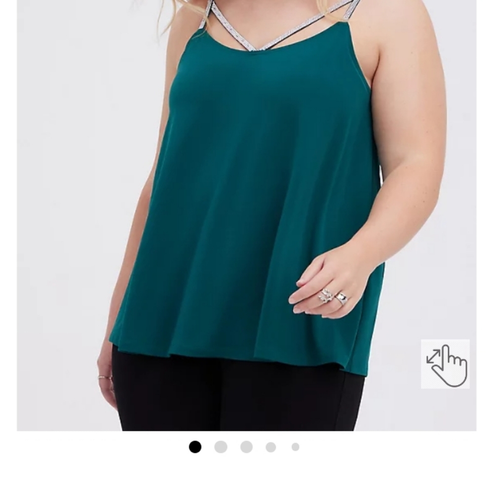 Hunter Green Swing Cami-Foxy Knit Jewel Shirt
